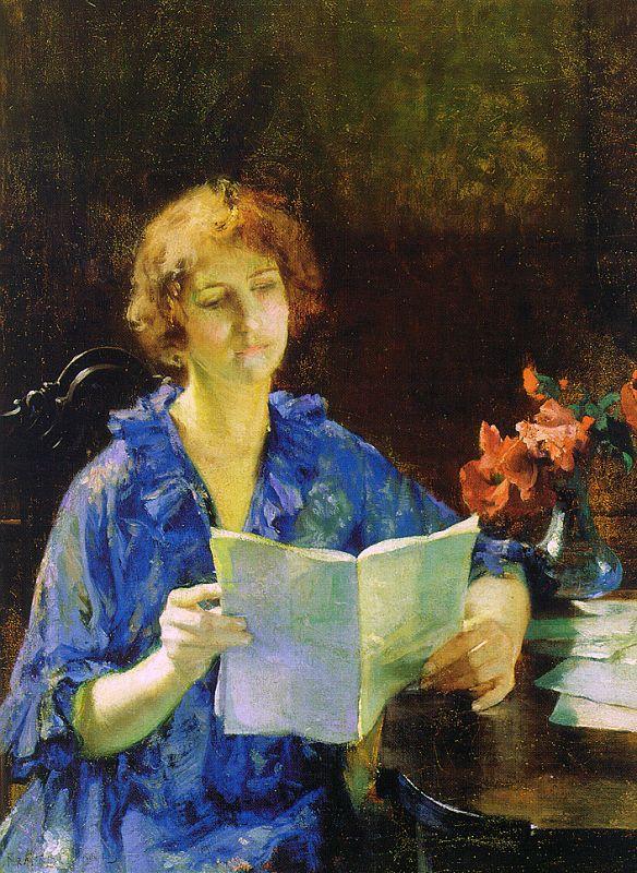 Francis Coates Jones Woman Reading oil painting picture
